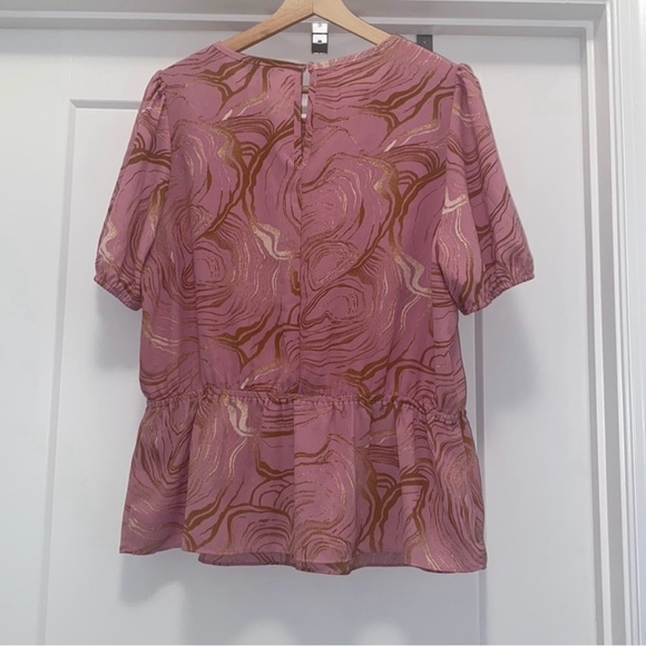 NINE WEST Mauve, Cream, and Brown Top - Size XL - Picture 5 of 6